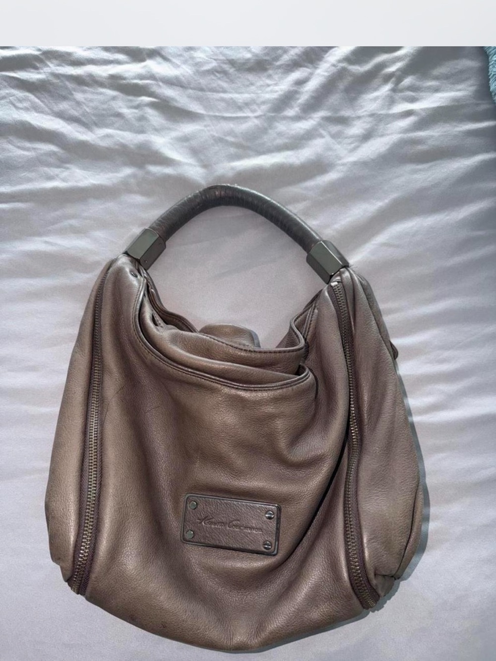 Vintage Y2K Kenneth Cole New York slouchy brown leather hobo bag